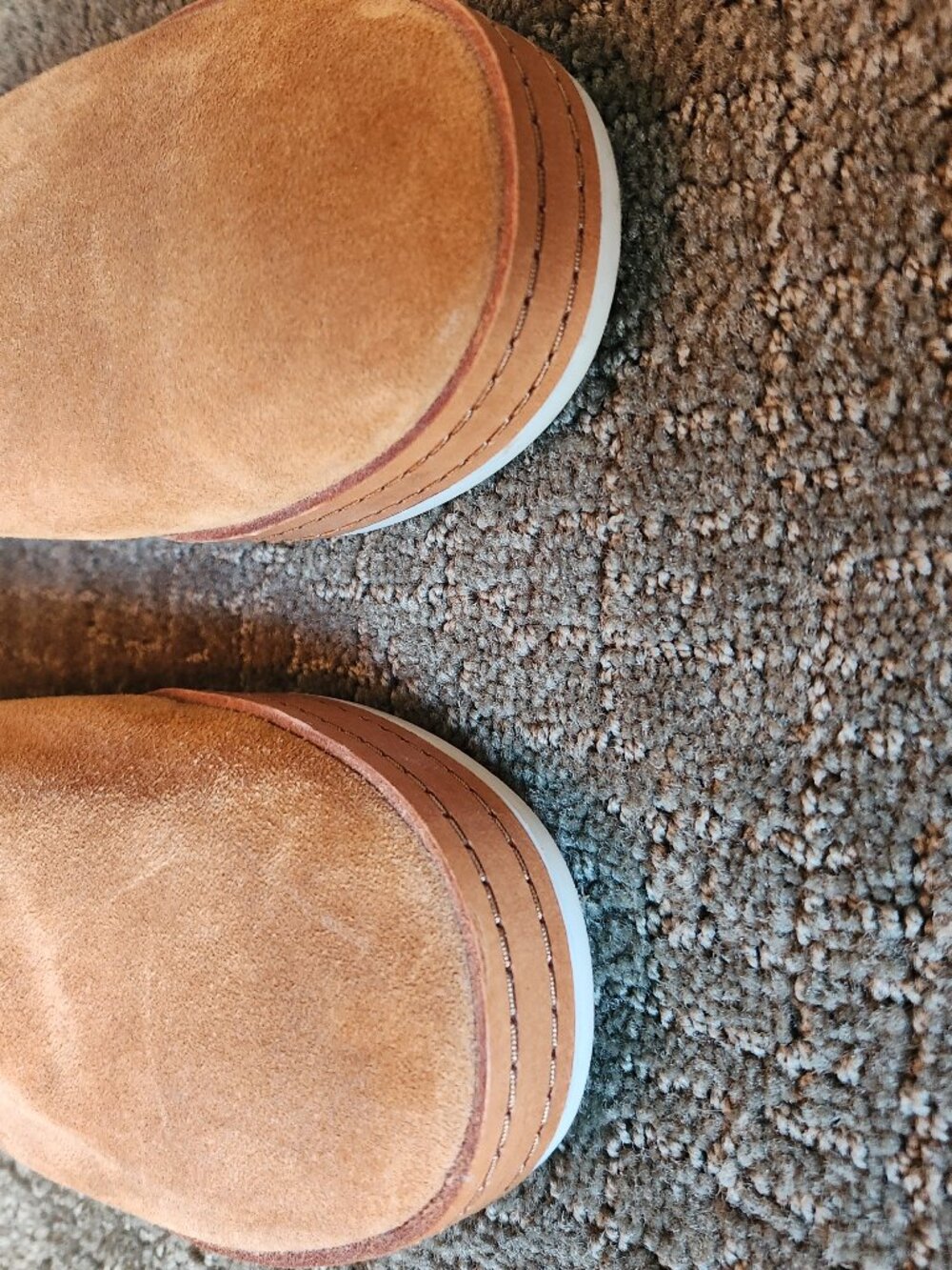 VINCE Caramel Brown Suede Slip-on Mules Sneakers Size US 10 / EUR 40 - Picture 4 of 8